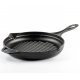 Tigaie grill din fontă emailată Solagio, Black Onyx, Ф28cm