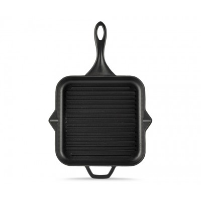 Tigaie grill din fontă emailată Hosse, Black Onyx, 28x28cm - Tigaie din fontă