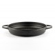 Tigaie grill din fontă emailată Hosse, Black Onyx, Ф22cm | Tigaie plată din fontă | Tigaie din fontă |