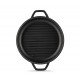 Tigaie grill din fontă emailată Hosse, Black Onyx, Ф22cm | Tigaie plată din fontă | Tigaie din fontă |