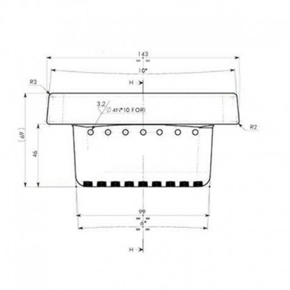 Cos de ardere sobe peleti din fontă Ecoteck, Ravelli și altele, 143x106mm | Cos de ardere sobe peleti | Piese schimb sobe peleti |