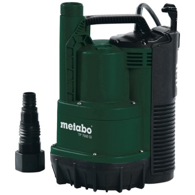 Pompă submersibilă pentru apă curată METABO TP 7500, putere 300 W, debit 7500 l/h, înălțime de refulare 6,5 m - Metabo