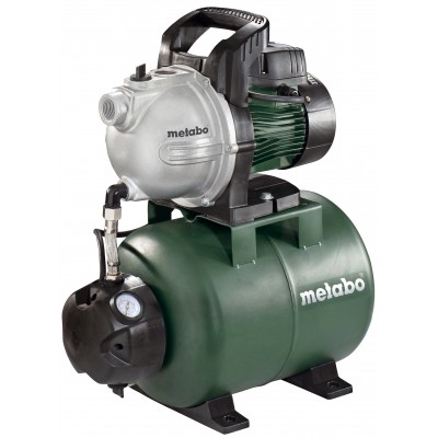 Hidrofor Metabo HWW 4000/25 G, putere 1100 W, debit 4000 l/h, înălțime de refulare 46 m, capacitate rezervor 24 L - Compară produse