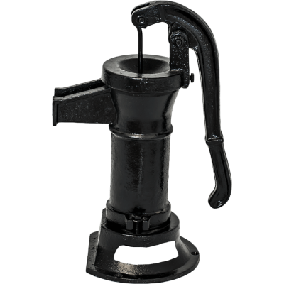 Pompa manuală apă, Hydro-Fix manuală, neagră, scurtă – lungime 390 mm, fontă, dimensiune 1 1/4″ - Pompe manuale apa