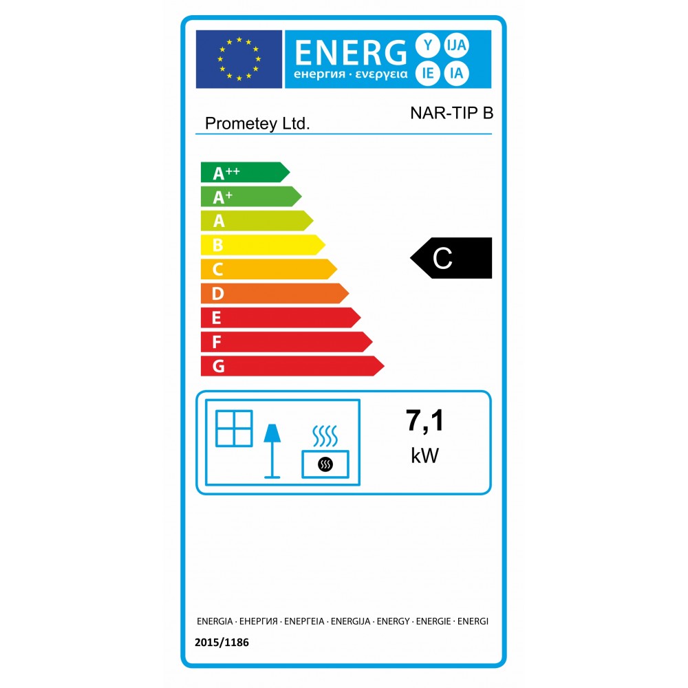 Soba de Gatit Pe Lemne Prometey NAR Type B, 7kW | Sobe cu Cuptor | Semineе pe lemne |