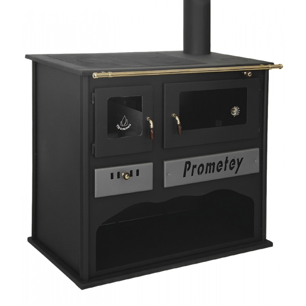 Soba de Gatit Pe Lemne Prometey Practik-L, 11kW | Sobe cu Cuptor | Semineе pe lemne |