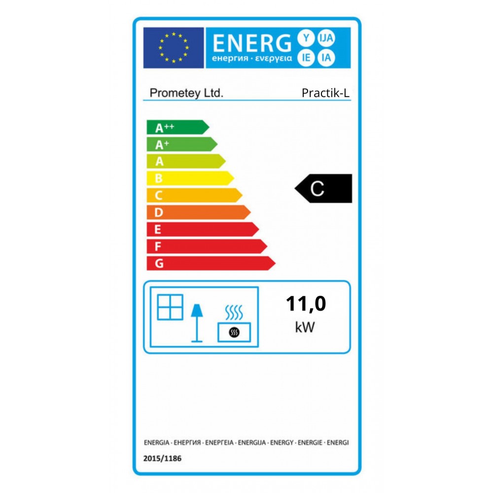 Soba de Gatit Pe Lemne Prometey Practik-L, 11kW | Sobe cu Cuptor | Semineе pe lemne |