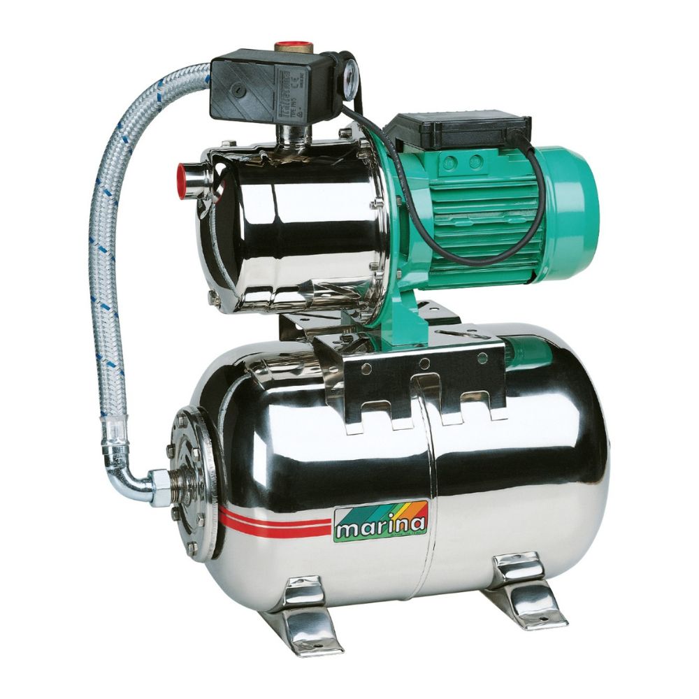 Pompă hidrofor Speroni Marina CAM 95/25X 25L – putere 1100 W, înălțime de refulare 44 m, debit 70 L/min, oțel inoxidabil | Pompe de apa electrice | Pompe de apă |