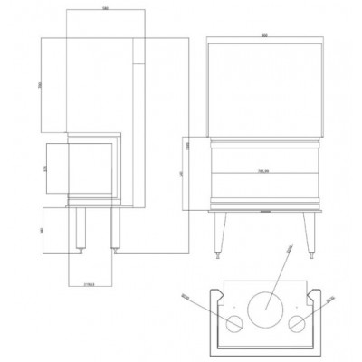 Focar Semineu Balkan Energy ATS AIR PANORAMA 800, 16.04kW - Compară produse
