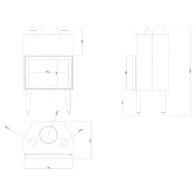 Focar Semineu Balkan Energy ATS STABLE AIR 700, cu conducte de aer, 14.8kW - Compară produse
