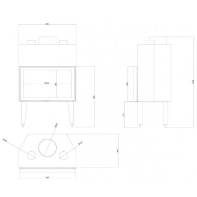 Focar Semineu Balkan Energy ATS STABLE AIR 800, cu conducte de aer, 15.95kW - Compară produse