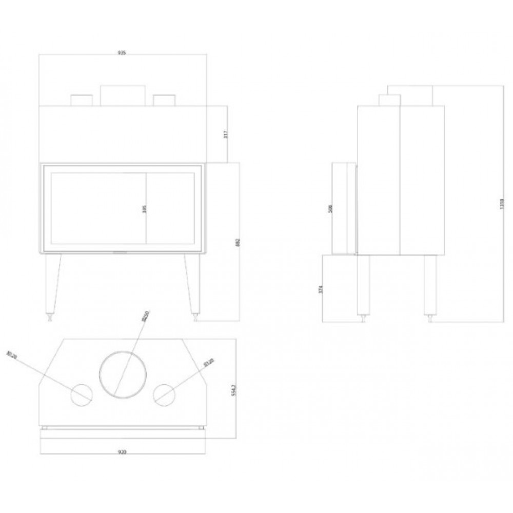 Focar Semineu Balkan Energy ATS STABLE AIR 900, cu conducte de aer, 19.59kW | Focare Seminee Pe Lemne | Focare Seminee |