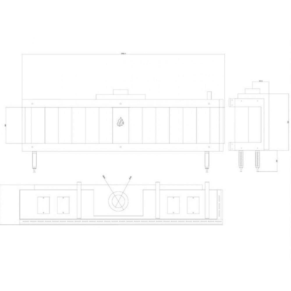 Șemineu pe gaz Balkan Energy GAS CORNER 200, 17kW |  |  |