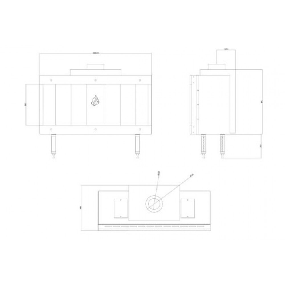Șemineu pe gaz Balkan Energy GAS STRAIGHT 100, 10.2kW |  |  |