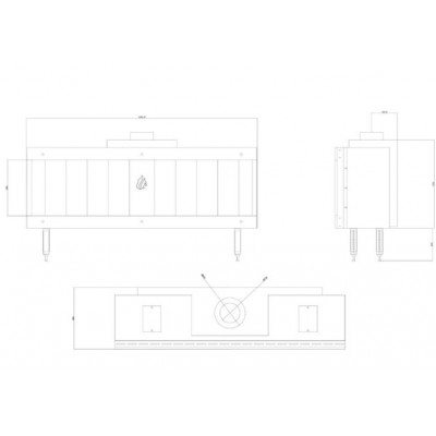Șemineu pe gaz Balkan Energy GAS STRAIGHT 150, 13kW - Balkan Energy