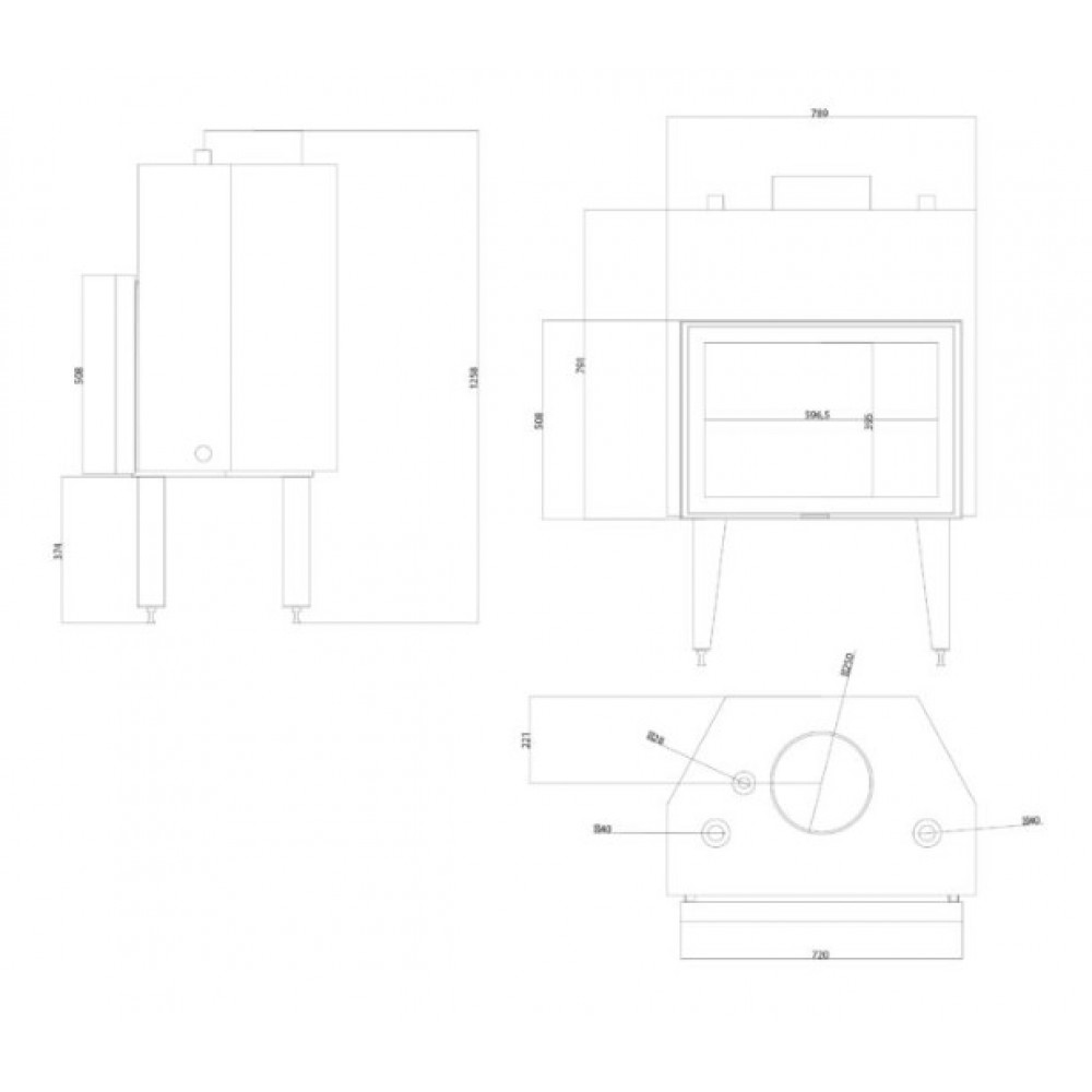 Termofocar / Focar Semineu Balkan Energy ATS STABLE HYDRO 700, 24.56kW | Focare Termosemineu Tip Centrala | Focare Seminee |