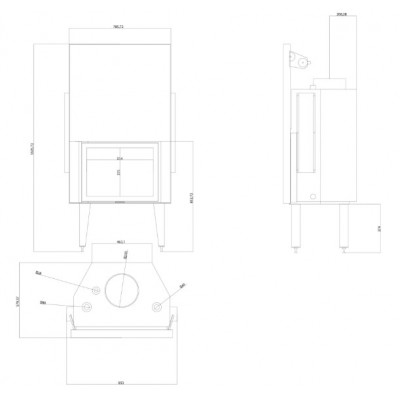 Termofocar / Focar Semineu Balkan Energy ATS STRAIGHT HYDRO 700, 24.56kW - Compară produse