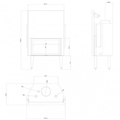 Termofocar / Focar Semineu Balkan Energy ATS STRAIGHT HYDRO 900, 32.2kW - Compară produse