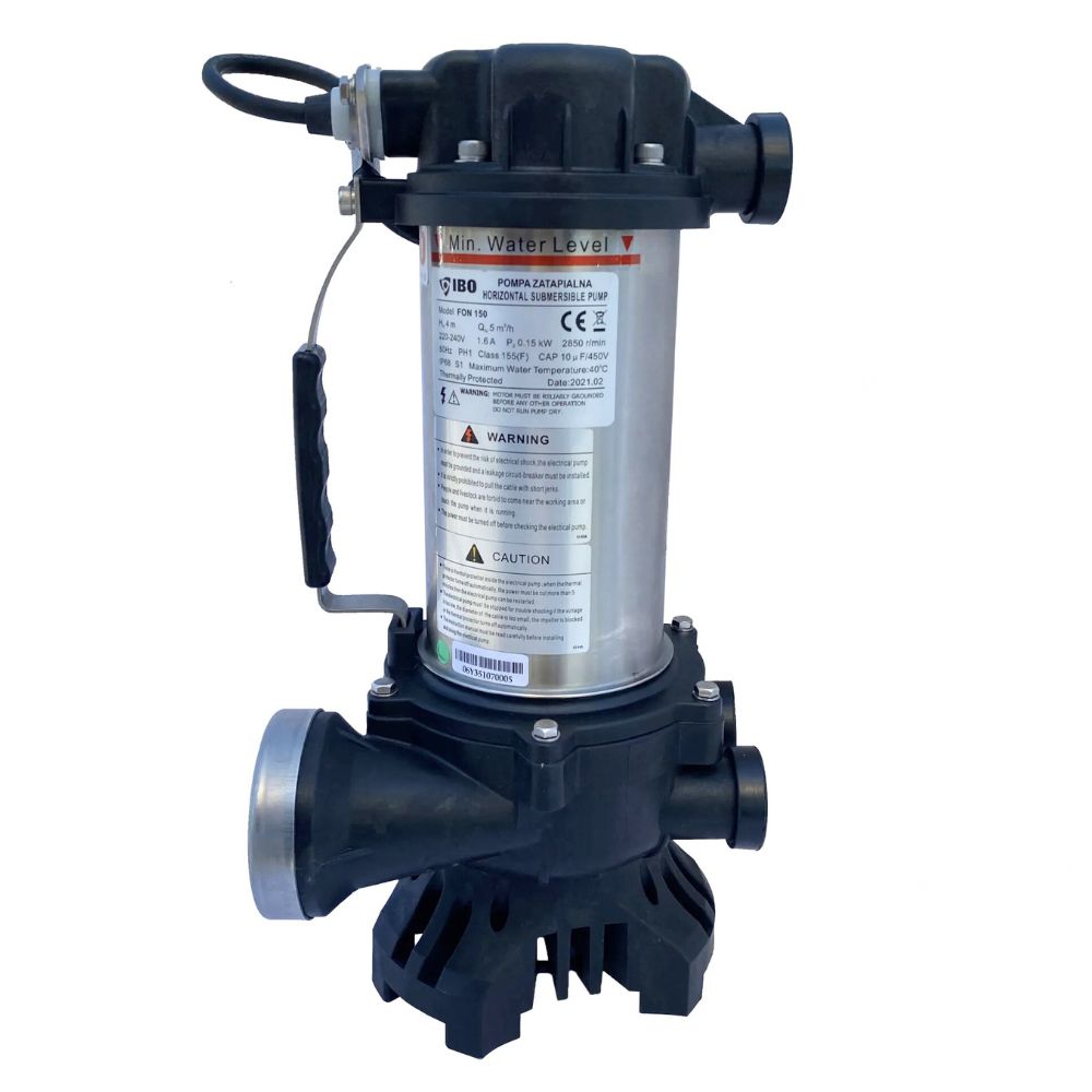 Pompă fântână IBO FON 150, submersibilă, debit 5000 l/h, putere 0,15 kW, înălțime de refulare 4 m | Pompă fântână | Pompe de apă |
