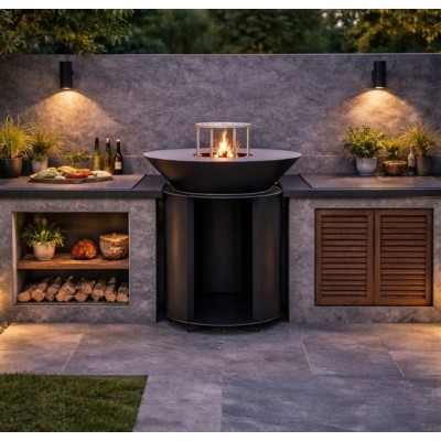 Grătar din fontă pe cărbuni Balkan Energy ROUND 750 - Grătar