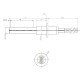 Rezistenta aprindere ceramica pentru soba peleti MCZ, RED si altele, lungime totala 107mm, 315W | Rezistenta aprindere peleti | Piese schimb sobe peleti |