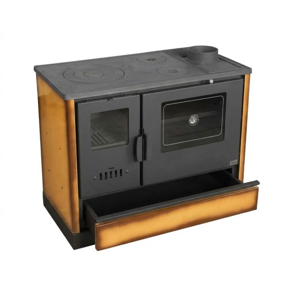 Soba De Gatit Pe Lemne Balkan Energy 4020 Cappuccino, Capac Din Fonta, Dotata Cu Cuptor Pentru Gatit Si Plita, Putere 7.9 kW | Sobe de Gatit pe Lemne |  |