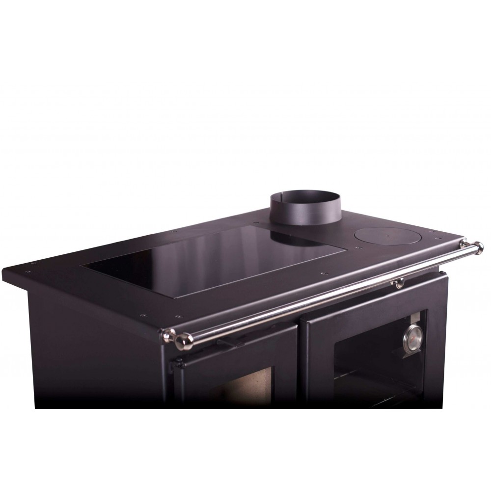 Soba de Gatit Pe Lemne Verso CS Ceramic Stânga cu plită vitroceramică, 7.7kW | Sobe cu Cuptor | Seminee pe lemne |