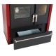 Soba de Gatit Pe Lemne Verso CS Plus cu cuptor din inox și plită din oțel, Roșu, Stânga, 7.7kW | Sobe cu Cuptor | Seminee pe lemne |