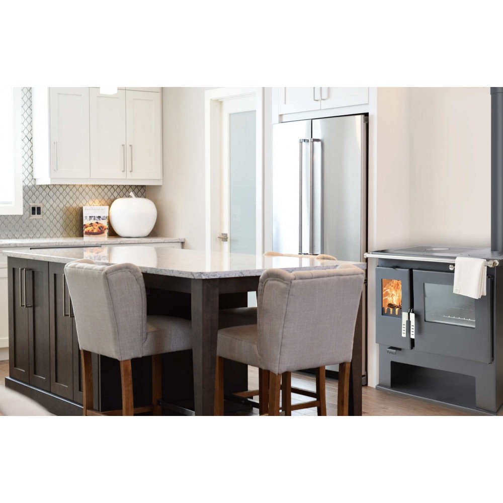 Soba de Gatit Pe Lemne Verso CS Inox cu cuptor din inox, Stânga, 7.7kW | Sobe cu Cuptor | Seminee pe lemne |