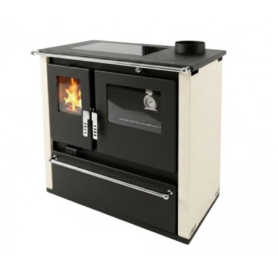 Soba de Gatit Pe Lemne Verso CS Plus Cu Cuptor Din Inox Si Plita Vitroceramica, Fildes, Dreapta, 7.7kW - Verso