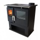 Soba de Gatit Pe Lemne Verso CS Inox Dreapta cu cuptor din inox, 7.7kW | Sobe cu Cuptor | Seminee pe lemne |