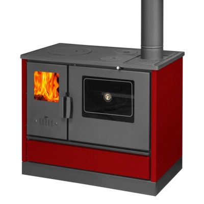 Soba De Gatit Pe Lemne Balkan Energy 4020 Bordeaux, Capac Din Fonta, Dotata Cu Cuptor Pentru Gatit Si Plita, Putere 7.9 kW - Balkan Energy