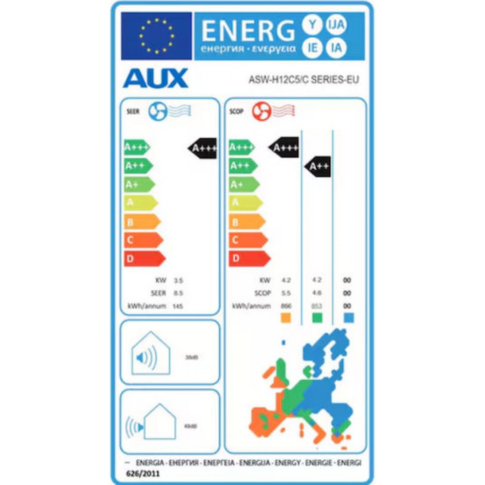 Aer condiționat inverter cu WiFi AUX C-Series, 12000 BTU | Aer condiționat de perete | Aer condiționat |