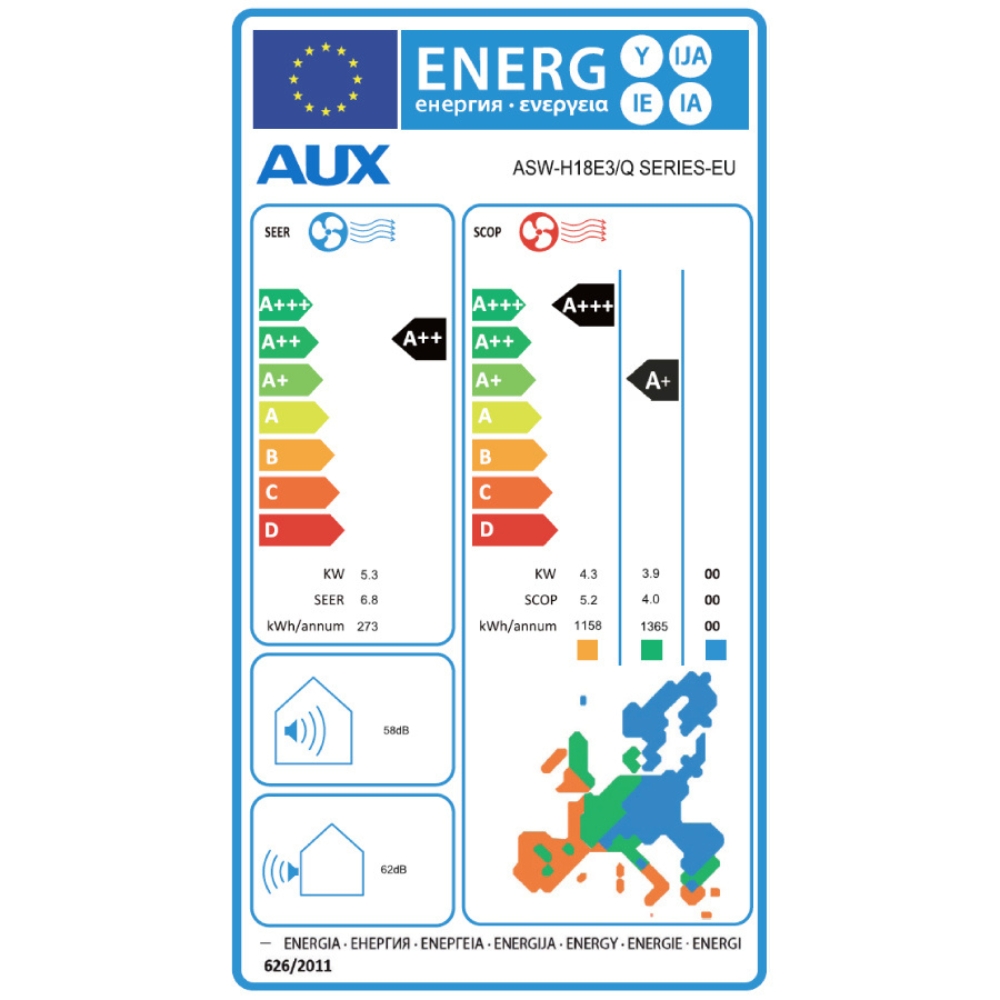 Aer condiționat inverter cu WiFi AUX Q-PLUS, 18000 BTU | Aer condiționat de perete | Aer condiționat |