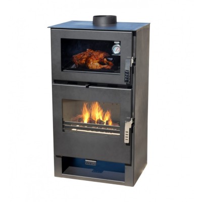 Semineu pe lemne / Soba Pe Lemne Verso F, Dotat Cu Cuptor Pentru Gatit, Putere 9kW - Verso