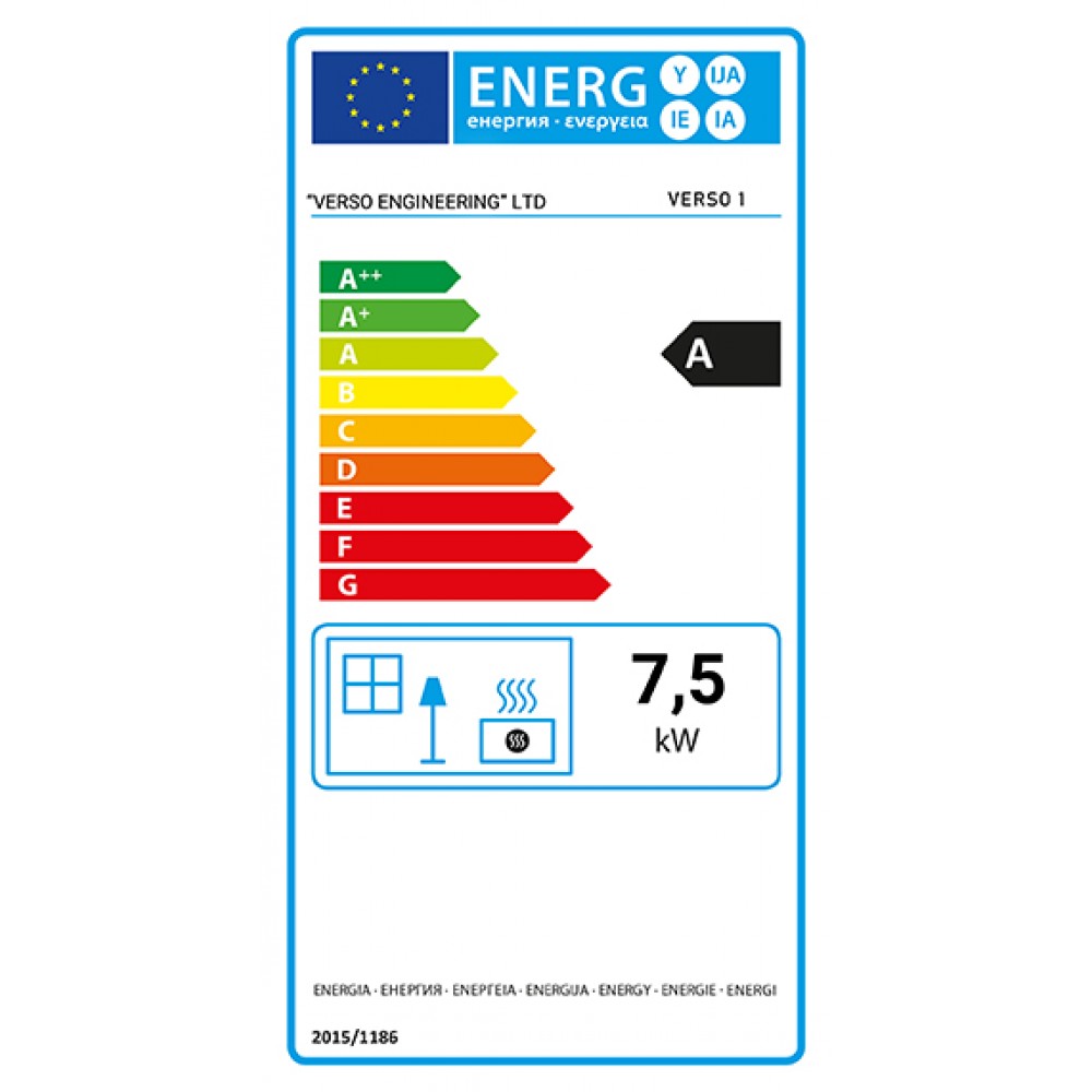 Semineu pe lemne / Soba Pe Lemne Verso 1, 7.5kW | Sobe pe Lemne | Semineе pe lemne |