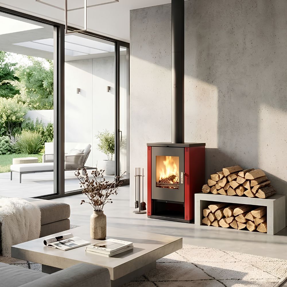 Soba Pe Lemne Verso Lheia Rosu, 7.5 kW | Sobe pe Lemne | Seminee |