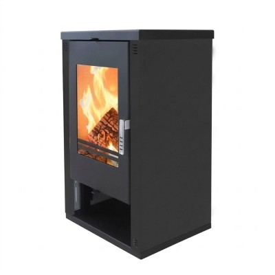 Semineu pe lemne / Soba Pe Lemne Verso Lheia Negru, 7.5 kW - Verso