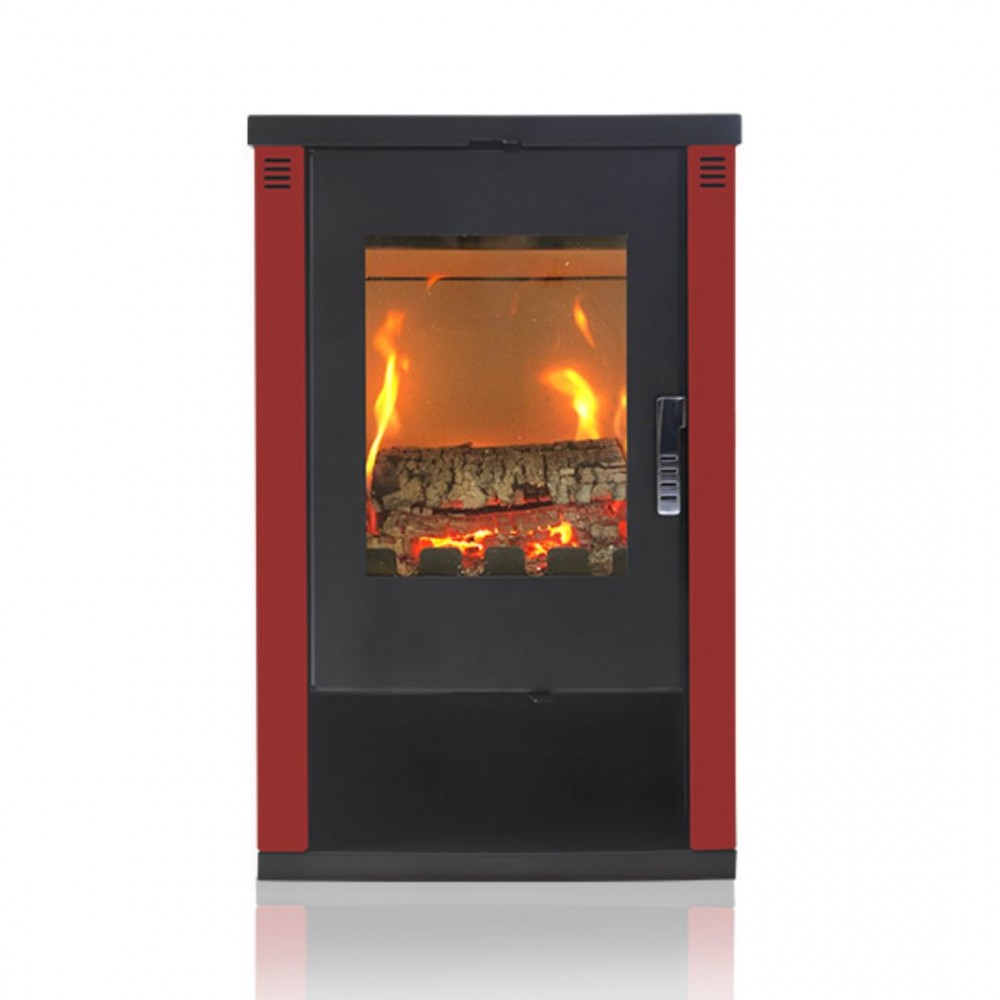 Soba Pe Lemne Verso Theia, Rosu, 9kW | Sobe pe Lemne | Seminee |