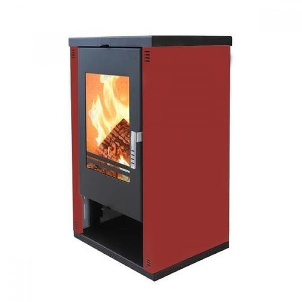 Soba Pe Lemne Verso Theia, Rosu, 9kW | Sobe pe Lemne | Seminee |