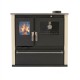 Soba de Gatit Pe Lemne Verso CS Plus cu cuptor din inox și plită din oțel, Fildeș, Dreapta, 7.7kW | Sobe cu Cuptor | Seminee pe lemne |