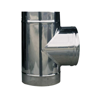 Teu Element Cos Fum cu capac 90°, Inox AISI 304, Ф80-Ф350 - Teu Element Cos Fum