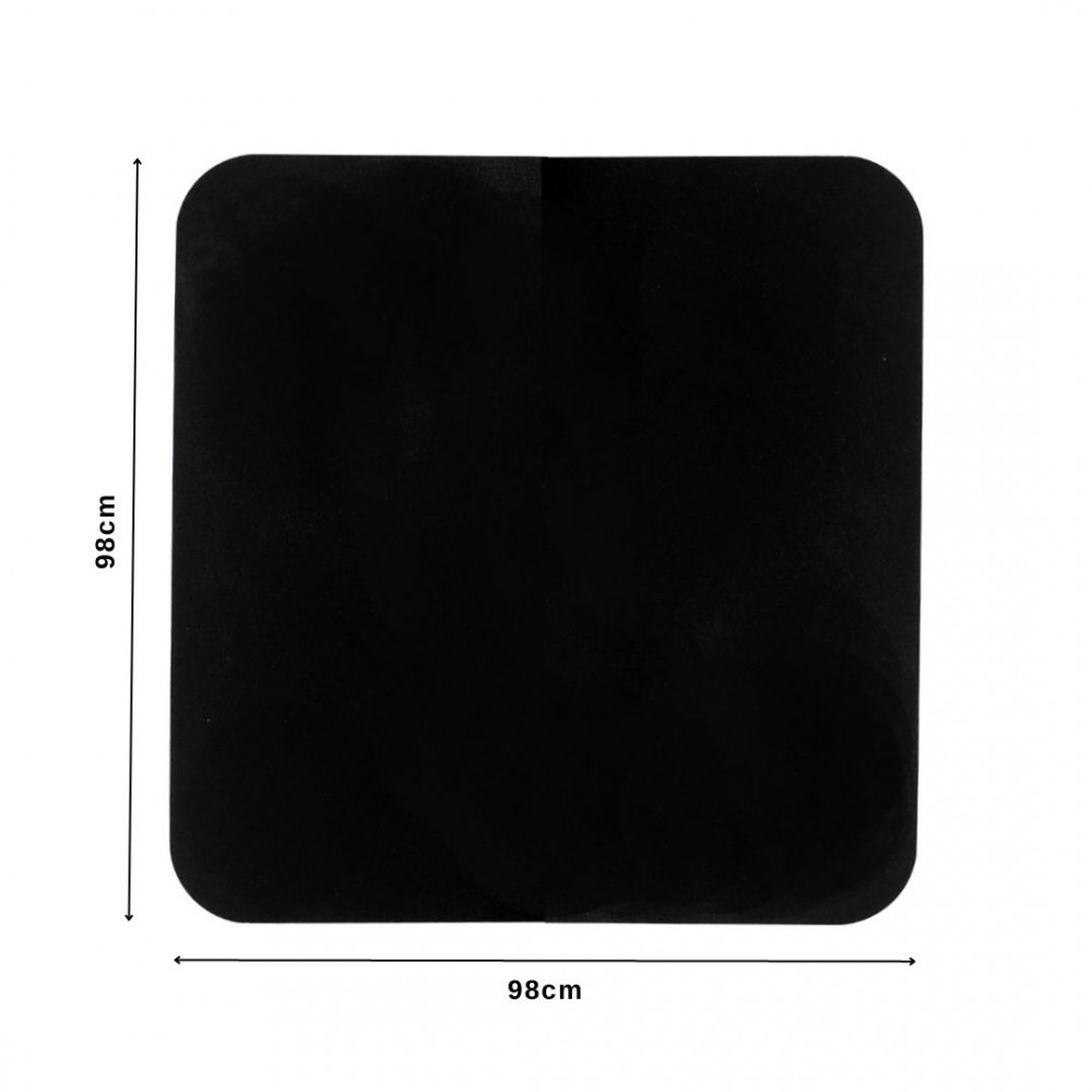 Wood Stove Hearth Pad, Black steel 2mm, Size 98x98cm | Accesorii | Lemne |