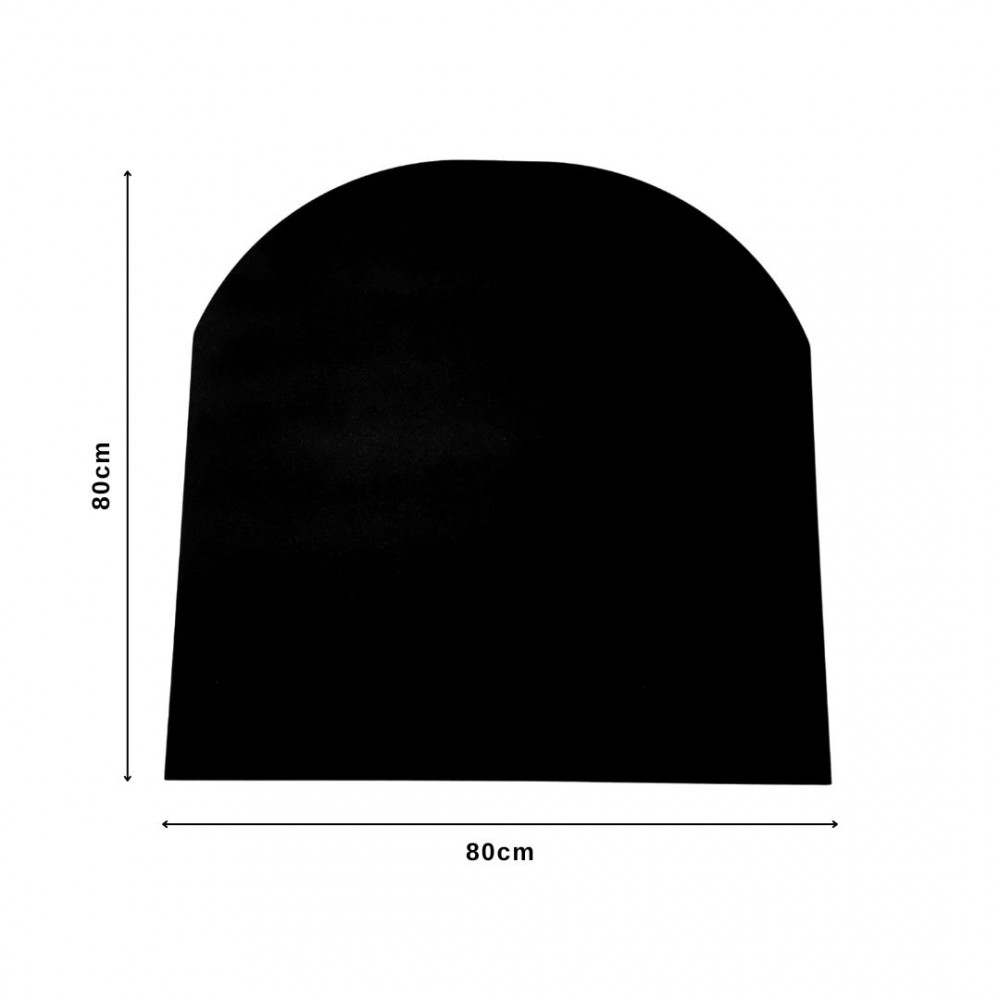 Wood Stove Hearth Pad, Black steel 2mm, Size 80x80cm | Accesorii | Lemne |