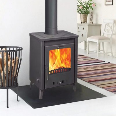 Wood Stove Hearth Pad, Black steel 2mm, Size 98x98cm - Accesorii