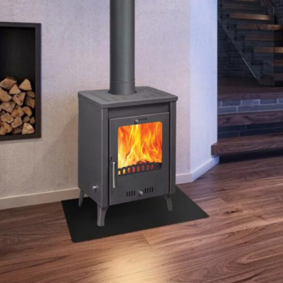 Wood Stove Hearth Pad, Black steel 2mm, Size 60x80cm - Accesorii