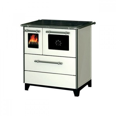 Sobe de Gatit pe Lemne Alfa Plam Donna 70 White Right, 5kW - Semineе pe lemne
