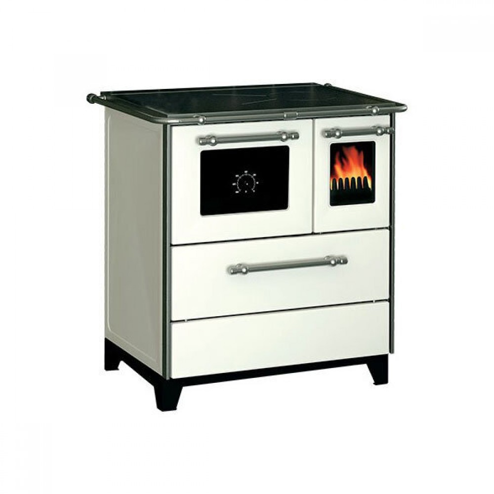 Sobe de Gatit pe Lemne Alfa Plam Donna 70 Alb, 5kW | Sobe cu Cuptor Prity | Prity |