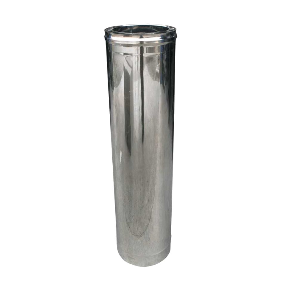 Burlan, Perete Dublu, Inox AISI 304, Drept, Izolat Lungime 1m, Ф80-130 | Cos Inox Izolat | Cosuri de Fum |