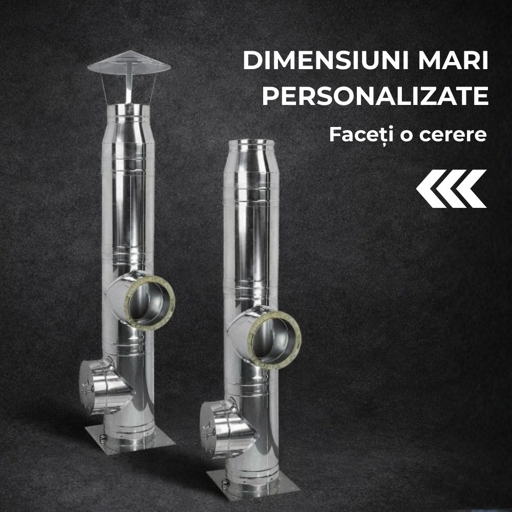 Conducte de fum de dimensiuni mari la comandă individuală | Cos Inox Izolat | Cosuri de Fum |